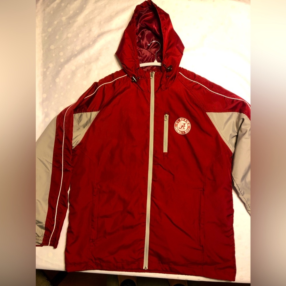 GIII Sports by Carl Banks Alabama Crimson Tide Red Mens Medium Windbreaker Coat